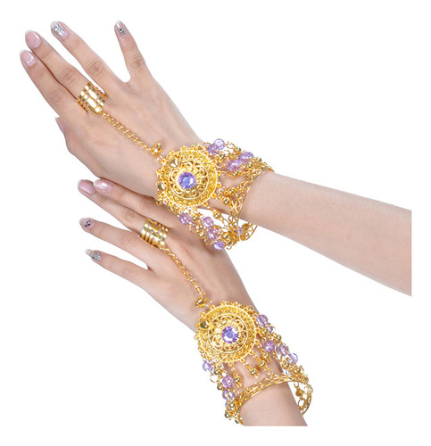 Joyas De Bollywood Para Pulseras De Baile, Pulsera Dorada