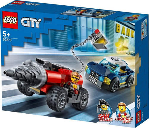 Lego City 60273 Police Driller Chase Original Nuevo