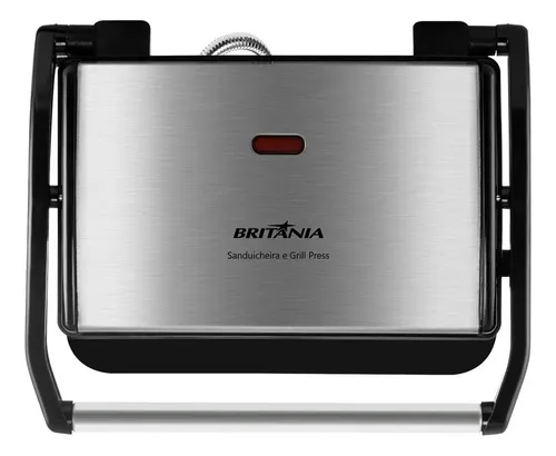 Sanduicheira elétrica Britânia Press Press BGR27I cor preto inox
