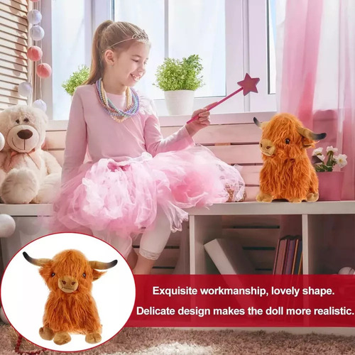 Jinshang Lindos Juguetes De Peluche De Vaca Peluda 2025
