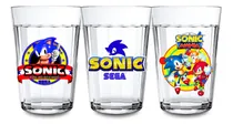 Comprar Kit 3 Copos Coleção Temática Jogo Sonic Mania Vidro 190ml