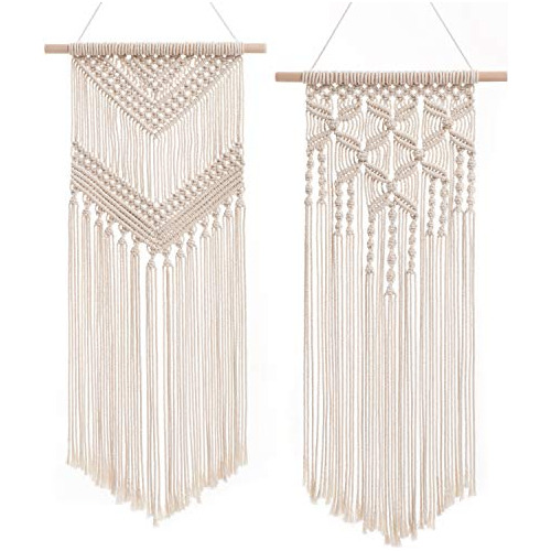 2 Pcs Macrame Wall Hanging Decor Woven Wall Art Macrame...