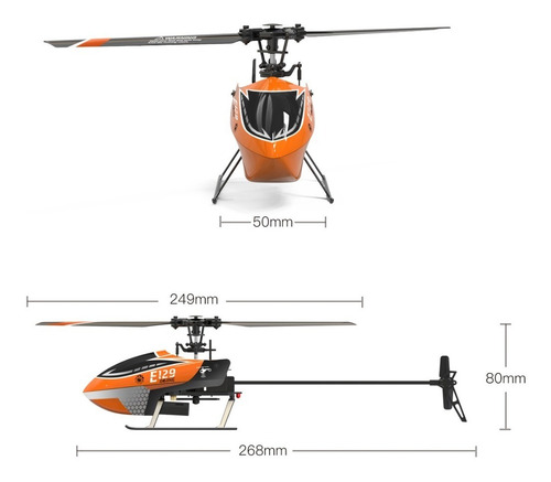 Imagen 3 de 10 de Helicóptero Rc Radiocontrol 2.4g Eachine E129 Flybarless Rtf