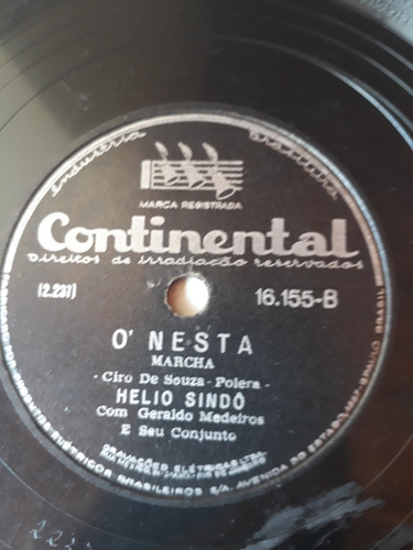 Lp 78 Rpm Hélio Sindo Arrebenta A Bexiga/o' Nesta (Usado)