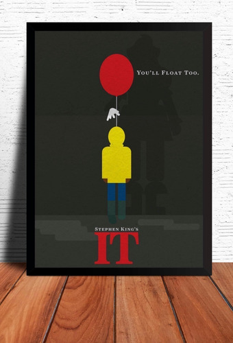 Poster It Stephen Kings Ilustracion Marco Negro 33x48cm Arte