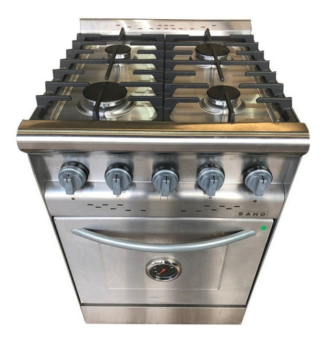 Imagen 2 de 5 de Cocina industrial Saho Jitaku 550 a gas 4 hornallas acero inoxidable puerta ciega 73L