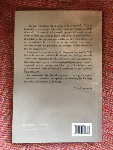 Imagen 2 de 4 de Libro Poesía Suspendido De Nicolás Alonso Viajera Editorial