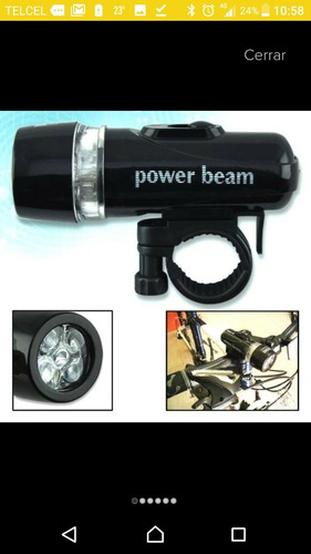 Imagen 3 de 6 de Luz Led Frontal Y Trasero Bici Moto 50 Lúmenes C/agua