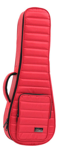 Estuche For Guitarra Ukelele Concierto Acolchado Rojo