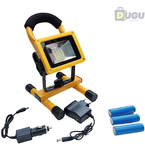Imagen 3 de 10 de Foco Proyector Led Recargable Portátil 30w Trabajo Frí, Rgb