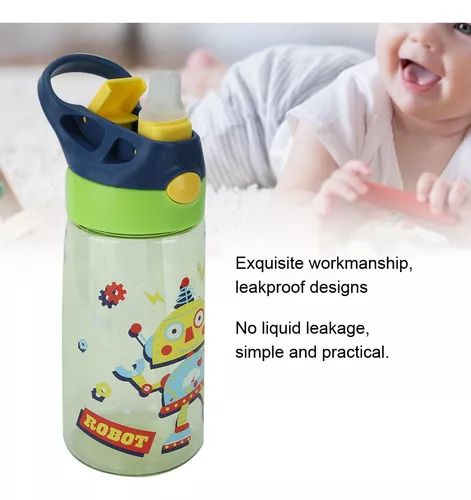Botella con asa de dibujos animados para alimentación de bebé