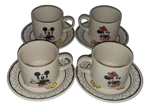 値下げ【4種セット】Disney Bridal Mickey & Minnie Jogo 4 Xícaras 200 Ml E 4 Pires Disney Mickey E Minnie | MercadoLivre