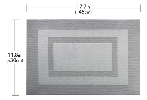 Manteles Individuales Rectangular Mesa 12 Piezas 45×30cm