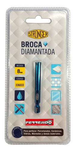 Mecha Broca Diamantada 8mm Stronger- Ferrejido
