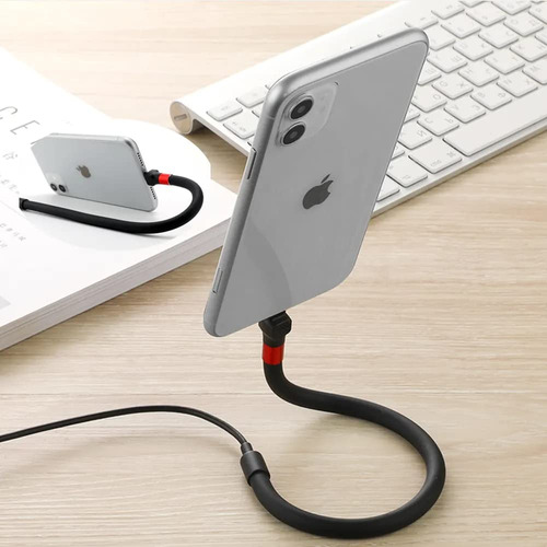 Cargador Carga Rapida Lightning 2.4a Lazy Desk Phone Holder