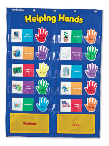 Pocket Chart Learning Resources Helping Hands Con 30 Tarjeta