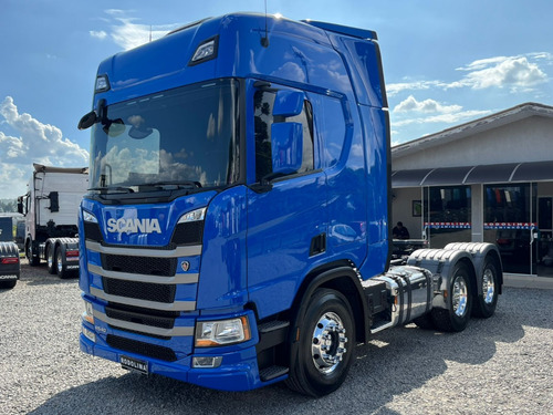 Caminhão Scania R 540 Teto Alto Traçado 2023 Azul R540