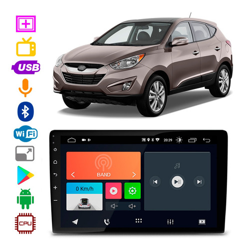 Som Hyundai Tucson 2015 A 2017 9 Pol Android Baixa Apps Bt