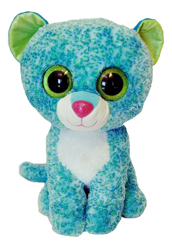 Ty Boo´s Leona Leopardo Azul Verdoso Ojos Glitter Año 2016