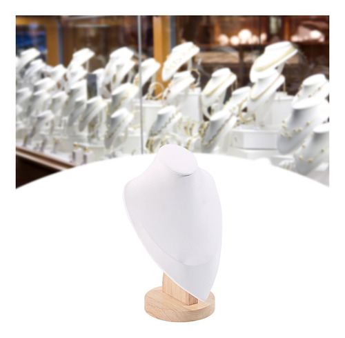 Soporte De Busto De Joyería De Maniquí, Madera M Blanco M