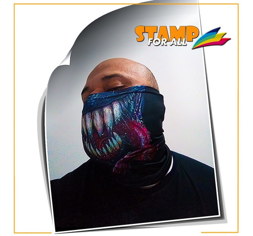 Bandana Balaclava Dentes Lingua Ciclismo Metal 01