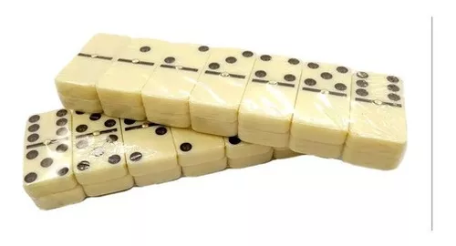 Jogo de Domino No Estojo Osso Branco 28 Peças - Pequeno - Shop