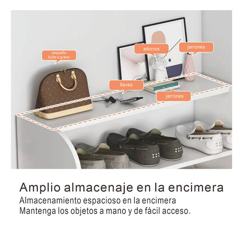 Zapatera Blanca De 8 Niveles, Moderno Pequeña Y Minimalista