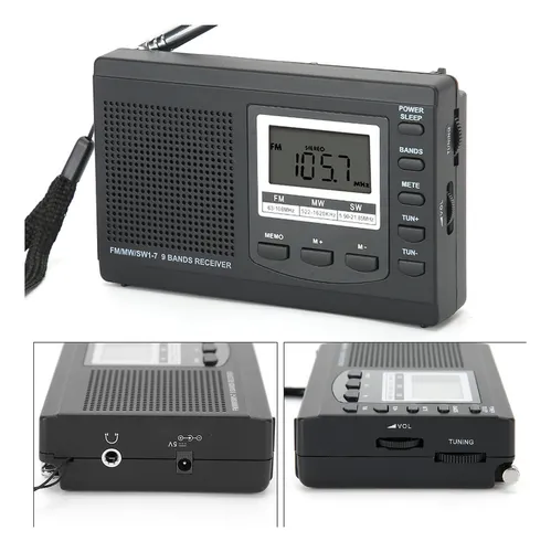 comprar Receptor Portátil De Mini Radios Fm\u002Fmw\u002Fsw Con Alarma