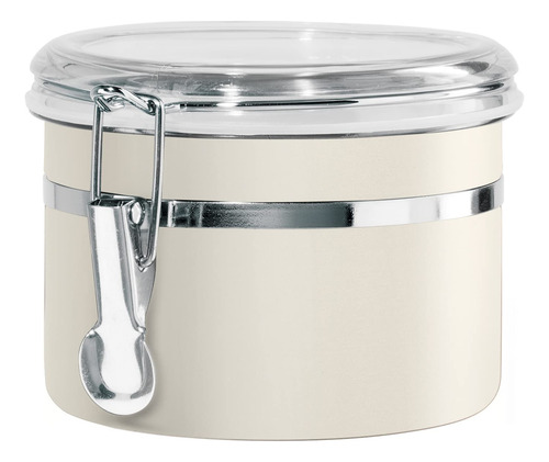 Recipiente De Acero Inoxidable Con Tapa Acrílica 770 Ml Gris
