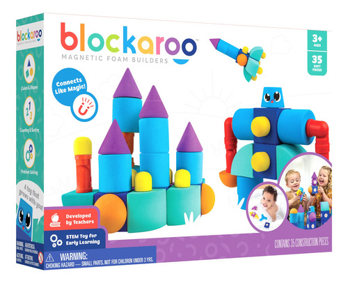 Bloques De Espuma Blockaroo Castle Set Stem, Juguete Preesco