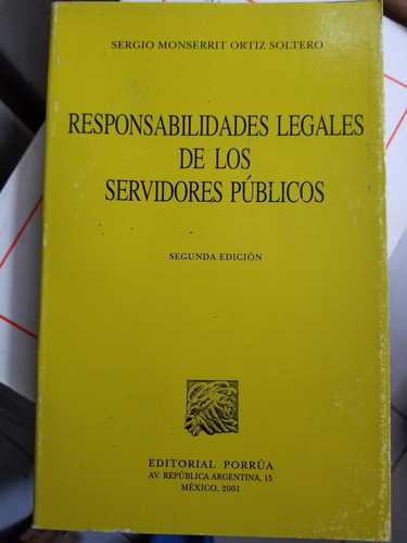 A0 Responsabilidades Legales Servidores Públicos 2.a Edi (Usado)
