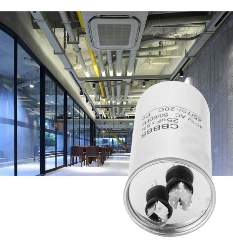 Condensador Cbb65 25uf 450v, Carcasa De Aluminio, Antiexplos