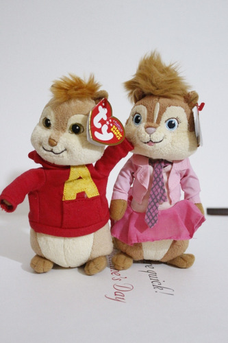 Peluche  Alvin -brittany Pareja Ty 20cm Comprado Usa (c10)