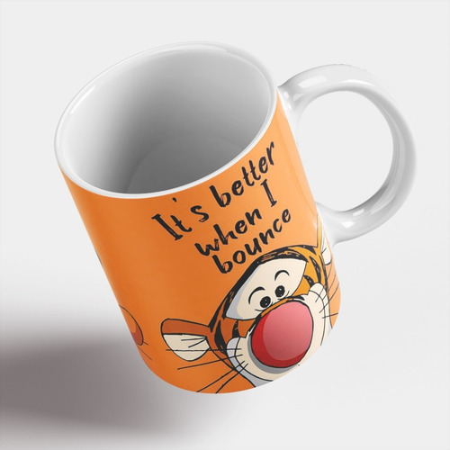 Taza Aaa De Tigger - Winnie Pooh Alta Calidad Blanco