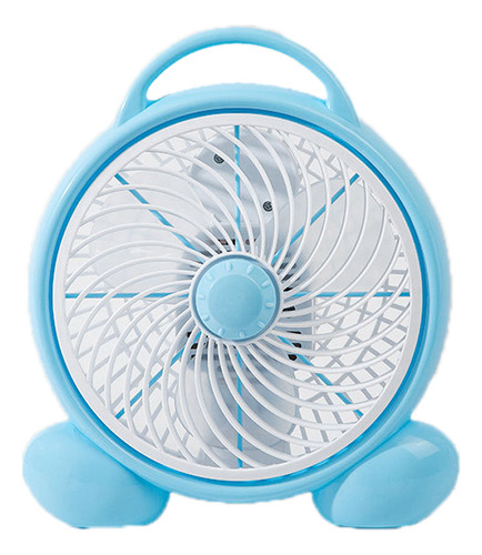 Mini Ventilador De Mesa Azul Con Dibujos Animados, Eléctrico