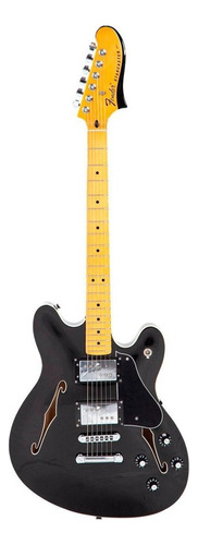 Guitarra eléctrica Fender Modern Player Starcaster de arce black brillante con diapasón de arce