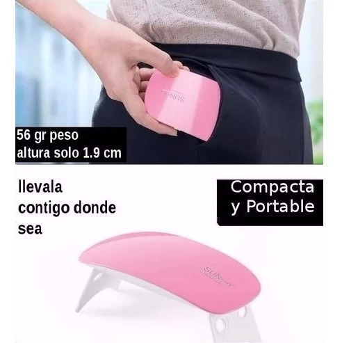 Lampara Led Uv Portátil Secadora Gel Manicure Uñas Perfectas