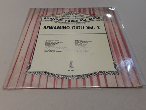 Vol. 2, Beniamino Gigli - Lp Vinilo 1973 Nacional 6/10