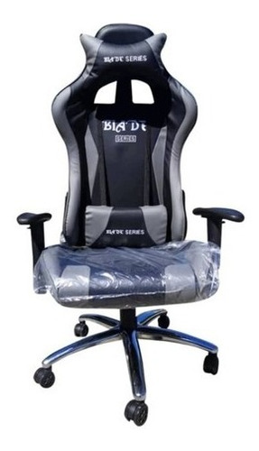 Silla Gamer Con Brazos Ajustables Color Blanco, Gris Y Verde