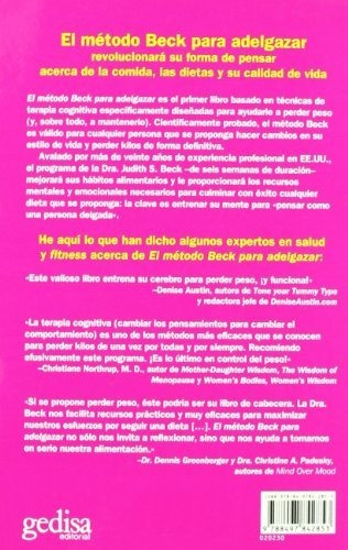 Libro : El Metodo Beck Para Adelgazar Entrene Su Mente Para