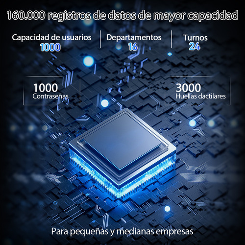 Reloj Checador Huella Biométrico Digital Kuiiyer Soporte Para 12 Idiomas Y Voz Aisoporte Para El Reconocimiento De Huellas Dactilares Reconocimiento De Pin Soporte Para Exportar Datos Por Usb