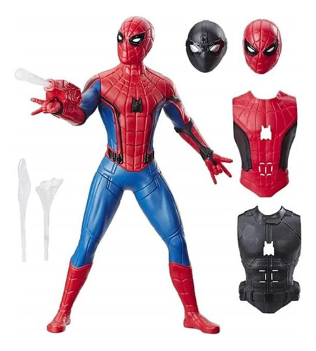 Boneco De Ação Sounding Spiderman Toys Deluxe Web Gear 3 Em