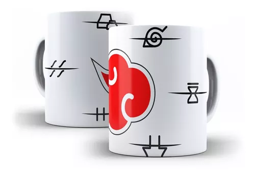 Caneca Akatsuki Nuvem Vermelha Vilas Renegadas Naruto