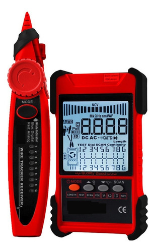 Testador De Cabo Portátil Tooltop Et618 Com Display Lcd