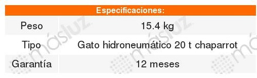 Gato Hidroneumático De Botella De Baja Altura 20 T Mikels