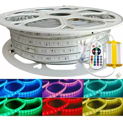 Manguera Led Rgb 5050 Multicolor C/remoto 25 Mts 16 Color