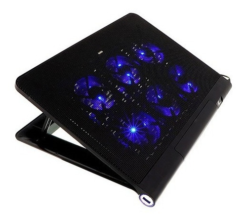 Cooler Base Para Laptop,usb,6 Ventiladores, Gamers, Led Azul