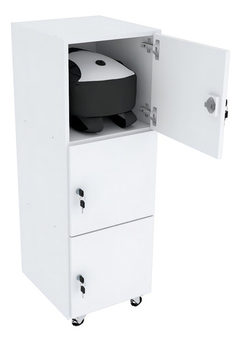 Escaninho Guarda Volumes 3 Portas Com Rodizios Mdf M506.b