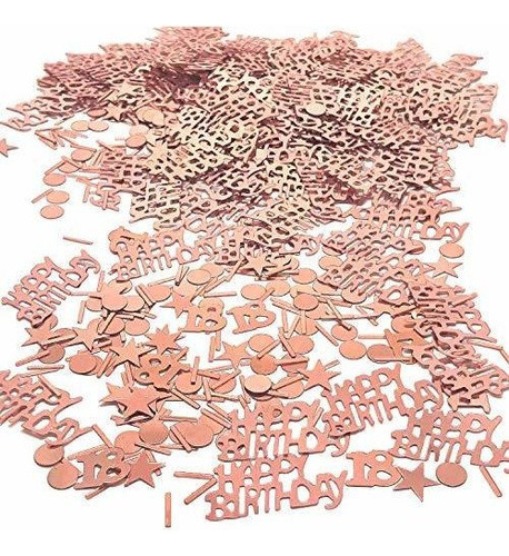 Youu Rose Gold Happy Birthday Party Table Confetti - Twinkle