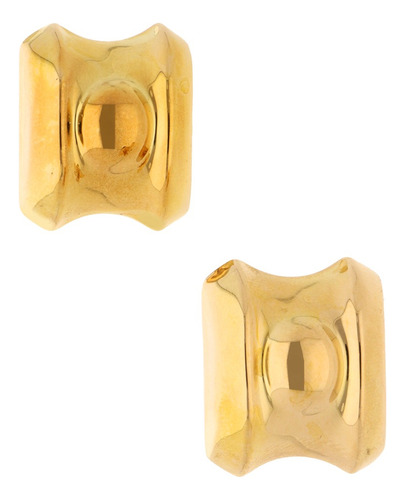 Aretes Diseño Especial Huecos En Oro Amarillo 18 Kilates.
